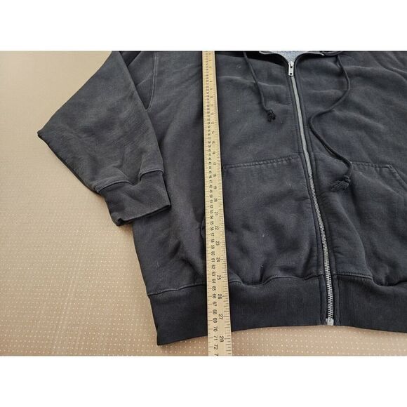 Brandy Melville Sweater Womens One Size Gray Solid Oversized Hoodie Full Zip - Picture 7 of 11